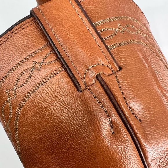 Justin 3186 Men's Exotic Roper Boot with Cognac Full Quill Ostrich & a Roper Toe - Picture 2 of 11